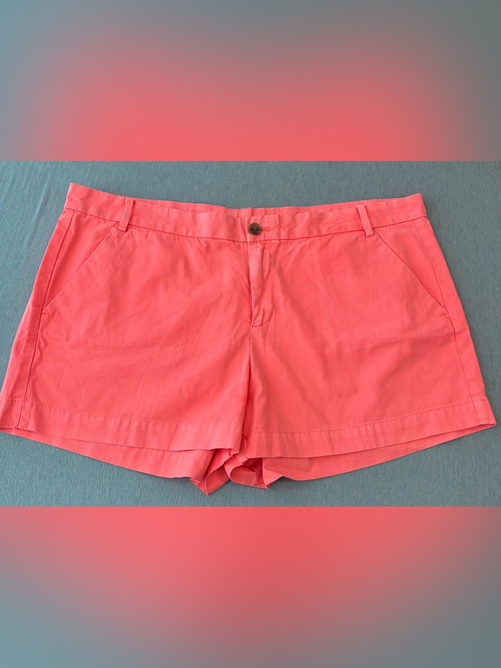 NWOT Y2K Vintage  Khakis by GAP Sunkissed Shorts in Neon Peach